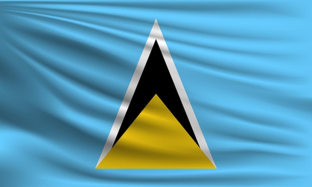 Vector vlag van Saint Lucia met een palm