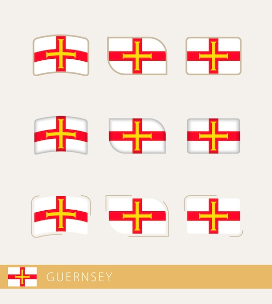 Vector vlaggen van Guernsey collectie Guernsey vlaggen