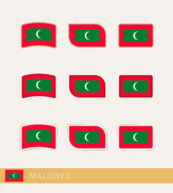 Vector vlaggen van Malediven collectie Malediven vlaggen