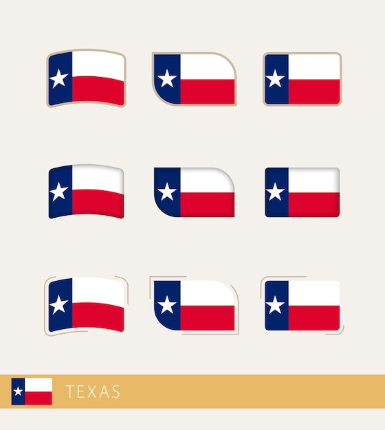 Vector vlaggen van Texas collectie van Texas vlaggen
