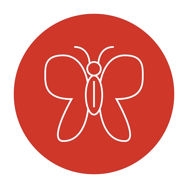 Vector vlinder conceptueel eenvoudig, kleurrijk pictogram. logo. vector illustratie