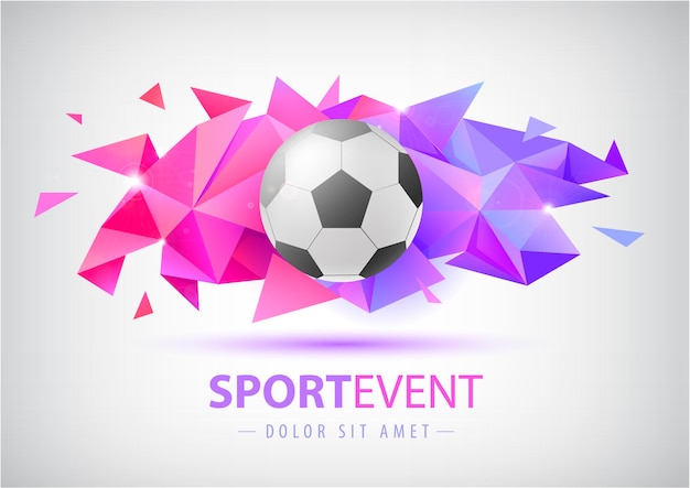 Vector voetbal abstracte ontwerpsjabloon voor voetbal covers banners sport plakkaten poster