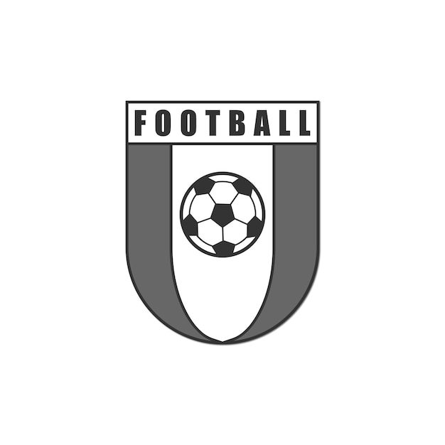 vector voetbal logo of voetbal club teken badge voetbal logo met schild