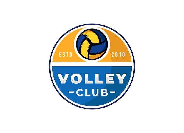 Vector volleybal kampioenschap logo met bal Sport badge voor toernooi of kampioenschap