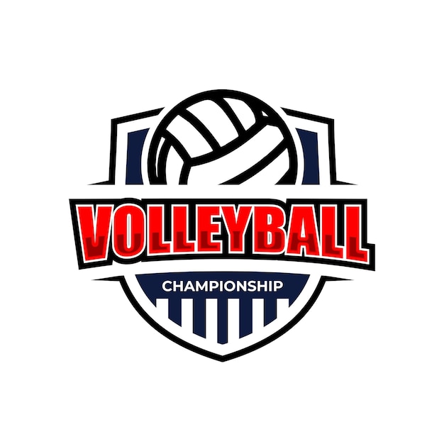 Vector volleybal kampioenschap logo ontwerp