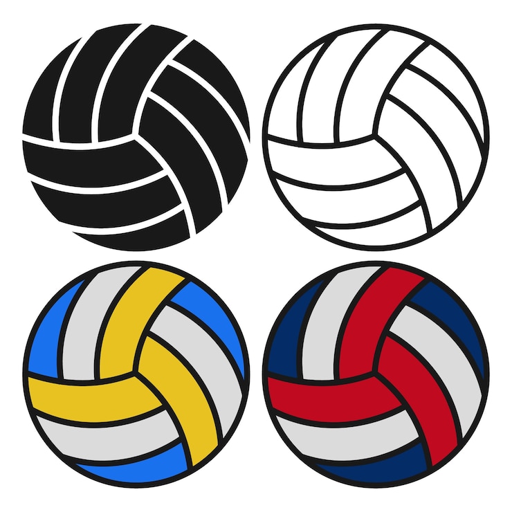 Vector vector volleyball set sports ball