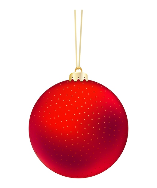 Vector volumetric red christmas ball2