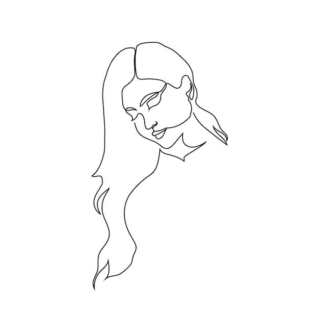 Vector voor de voorraad van Girl Line Art