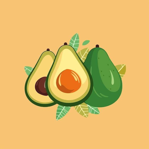 Vector voor verse avocado's