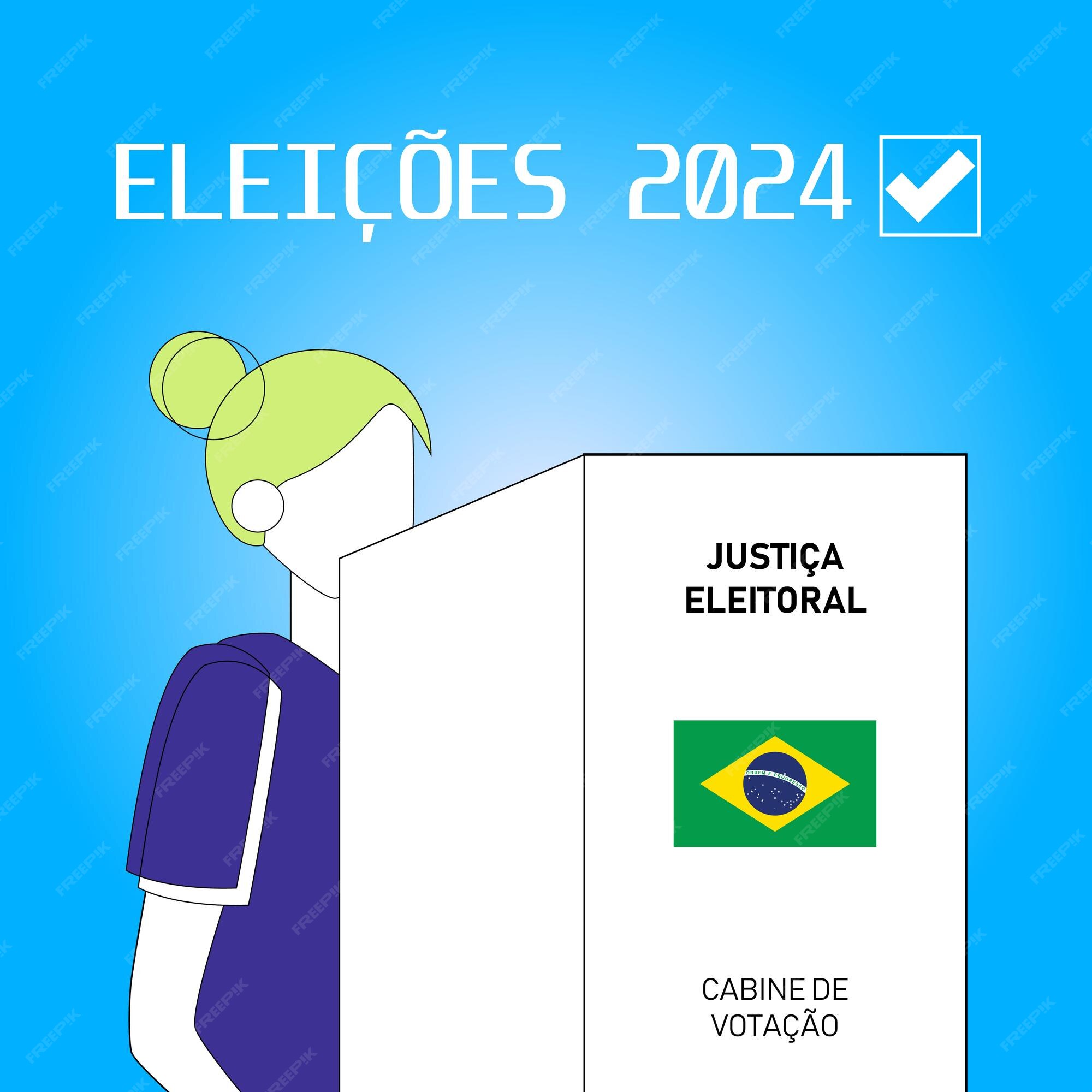 Premium Vector Vector vote 2024 election day in Brazilian political