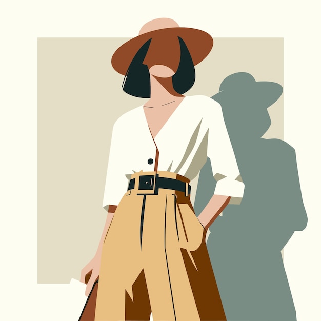 Vector vector vrouw classy dressing illustratie