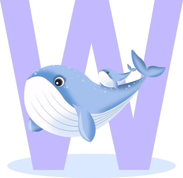 Vector w for whale