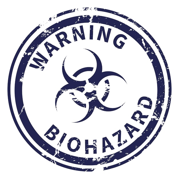 Vector waarschuwingsstempel Biohazard