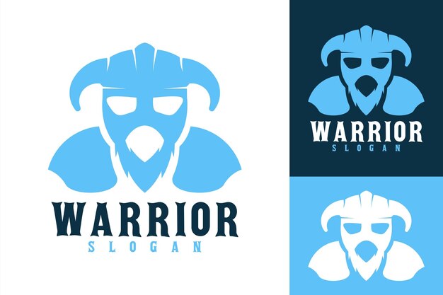 Vector warrior helmet knight logo ontwerp