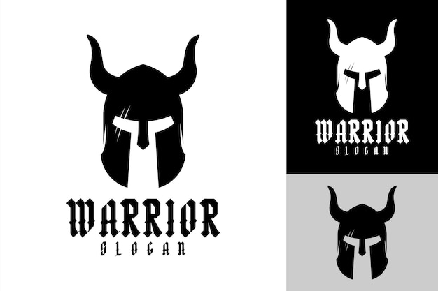 Vector Warrior Helmet Knight Logo ontwerp