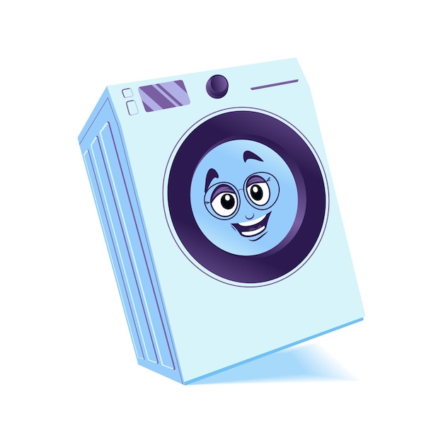 Vector vector of washing machine cartoon character