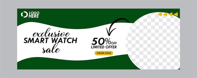 vector watch sale promotion social media Instagram post banner template 50 Off discount