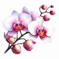 Vector vector water color orchid