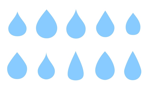 Vector water drop symbol collection