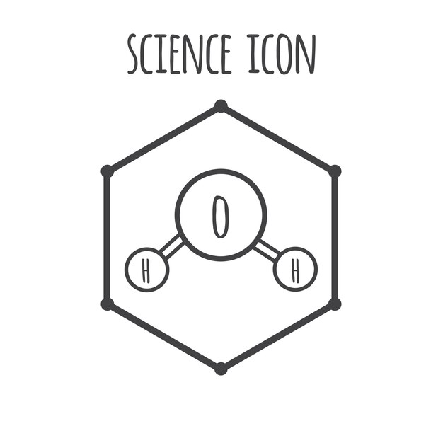 Vector water molecule concept icon