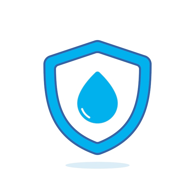 Vector Water Protection Shield Illustration