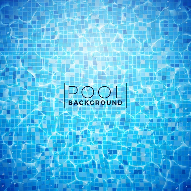 Vector water in the tiled pool background design