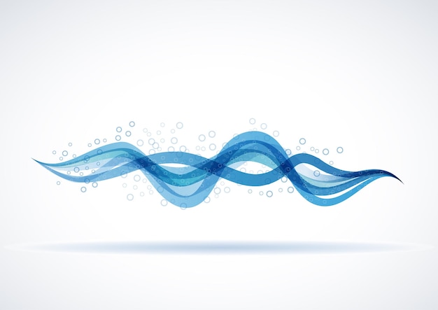 Vector vector water wave with bubbles background