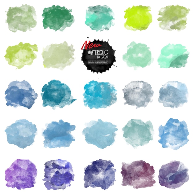 Vector vector watercolor background real watercolor texture watercolor splashes