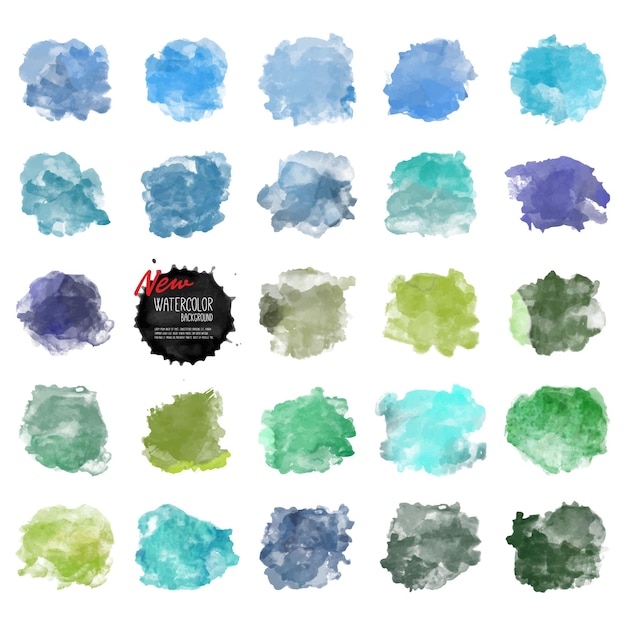 Vector vector watercolor background real watercolor texture watercolor splashes