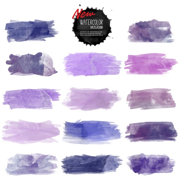 Vector watercolor background Real watercolor texture Watercolor splashes