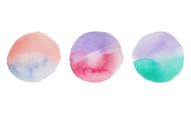 Vector Watercolor circles for design