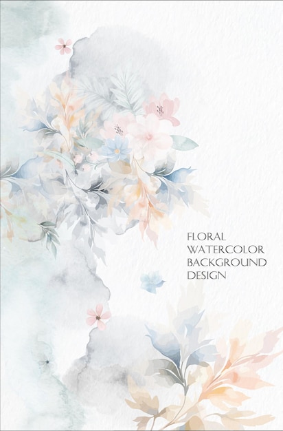 Vector watercolor floral design