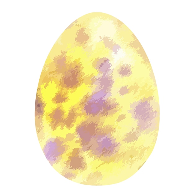 Vector vector watercolor illustration of easter egg