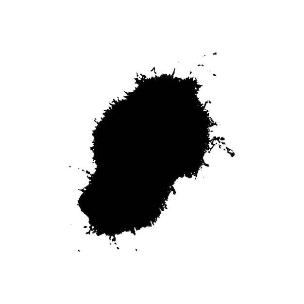 Vector Watercolor painted black brush stroke Hand drawn design element isolated on white background