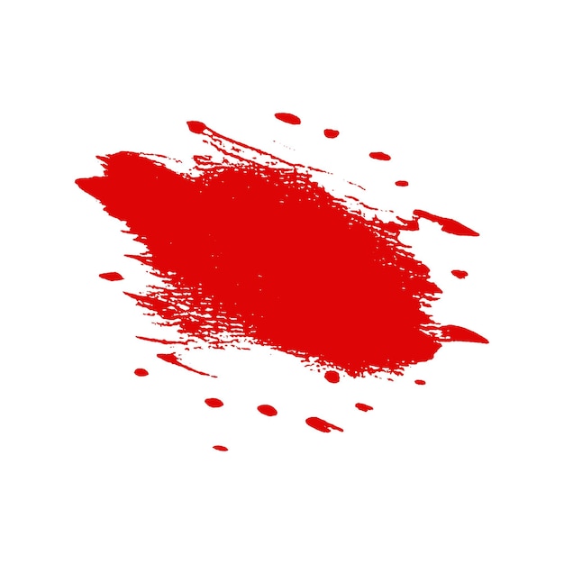 Vector vector watercolor painted red brush stroke paint or blood drops splashes and splatters texture