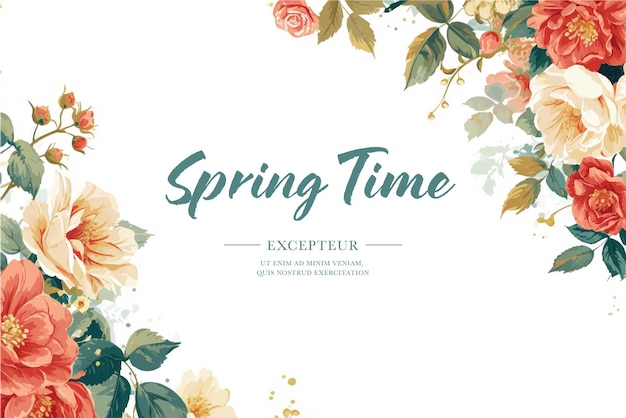 Vector watercolor spring banner