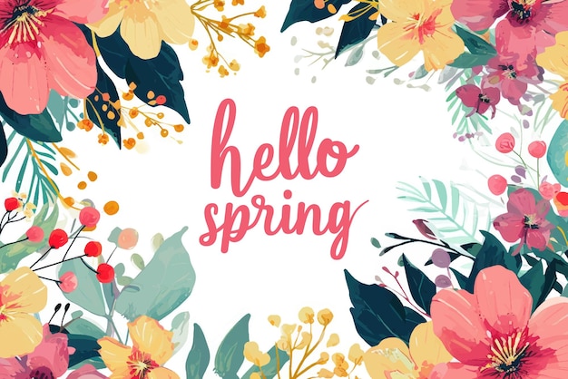 Vector watercolor spring banner