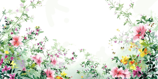 Vector watercolor spring banner