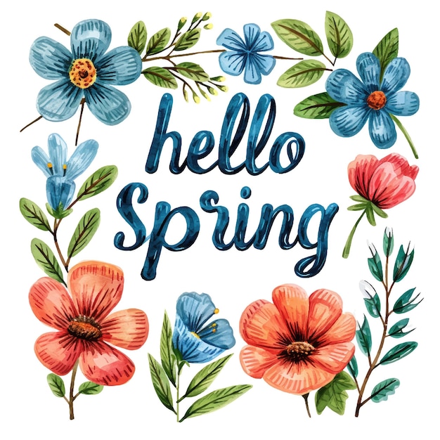 Vector watercolor spring banner