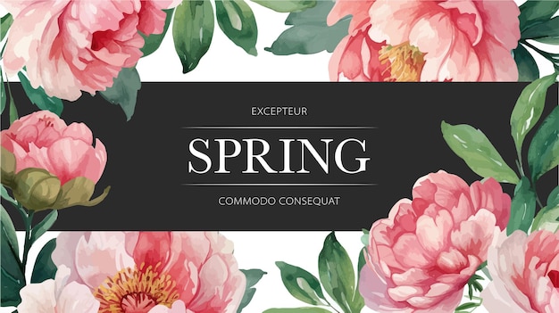 Вектор vector watercolor spring banner