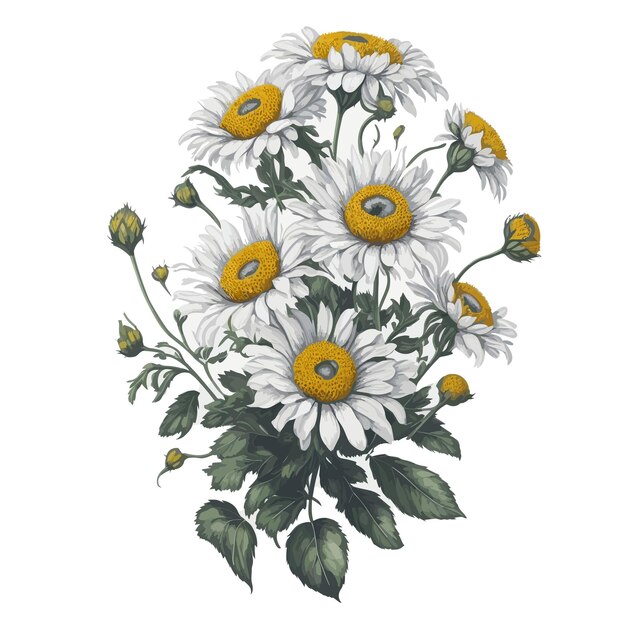 Vector watercolor Transvaal daisy clipart floral bouquet