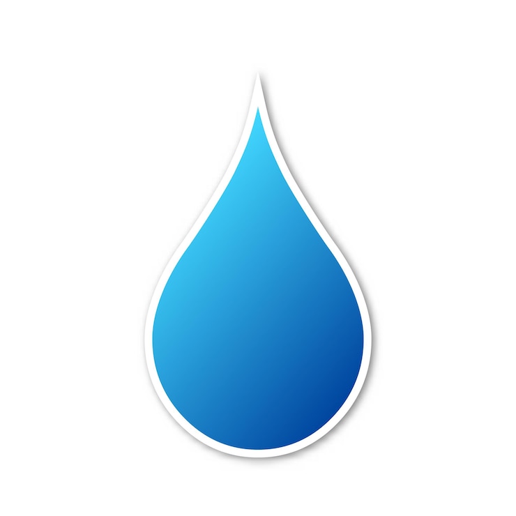 Vector vector waterdruppel pictogram geïsoleerd