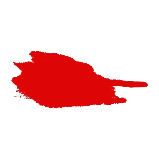 Vector waterverf geschilderd met een rode penseelstreek Verf of bloeddruppels spetteren en spetteren textuur