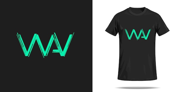 Vector wav logo t-shirt print