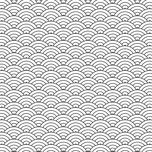 Vector wave pattern chinese seamless pattern