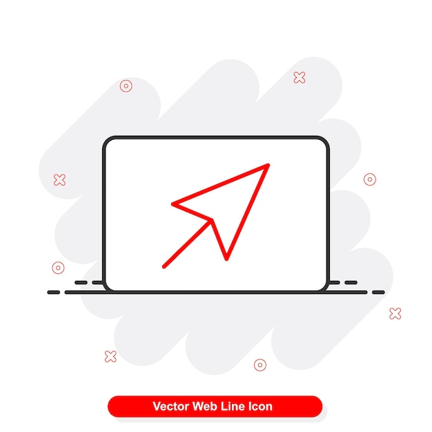 Vector vector web line icon set