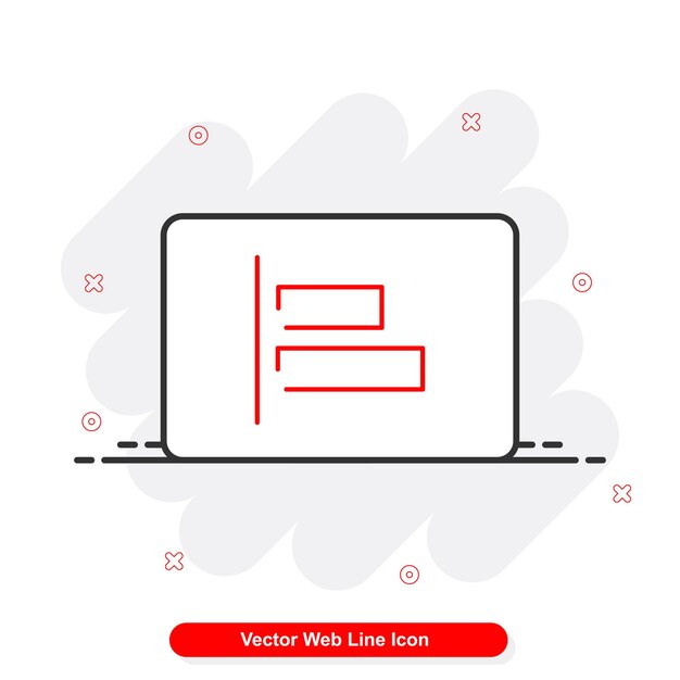Vector vector web line icon set
