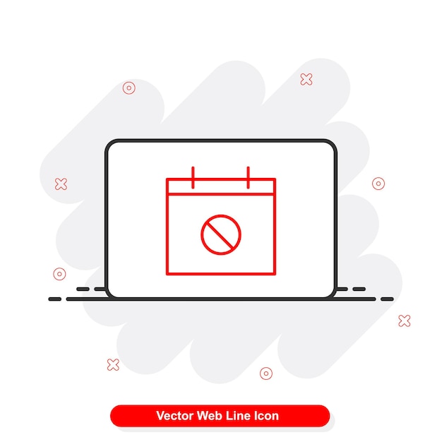 Vector vector web line icon set