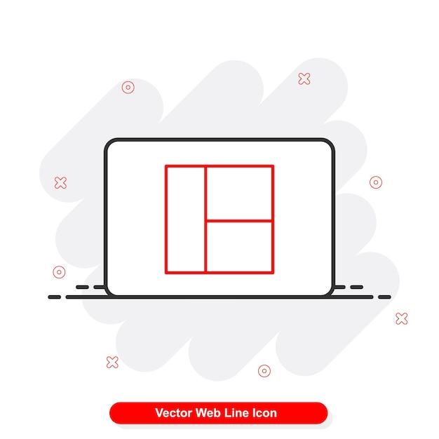 vector web line icon set