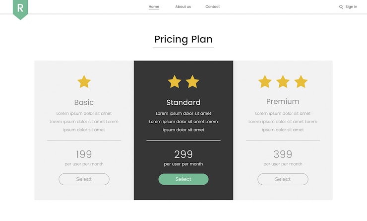 Vector vector of website elements for web design